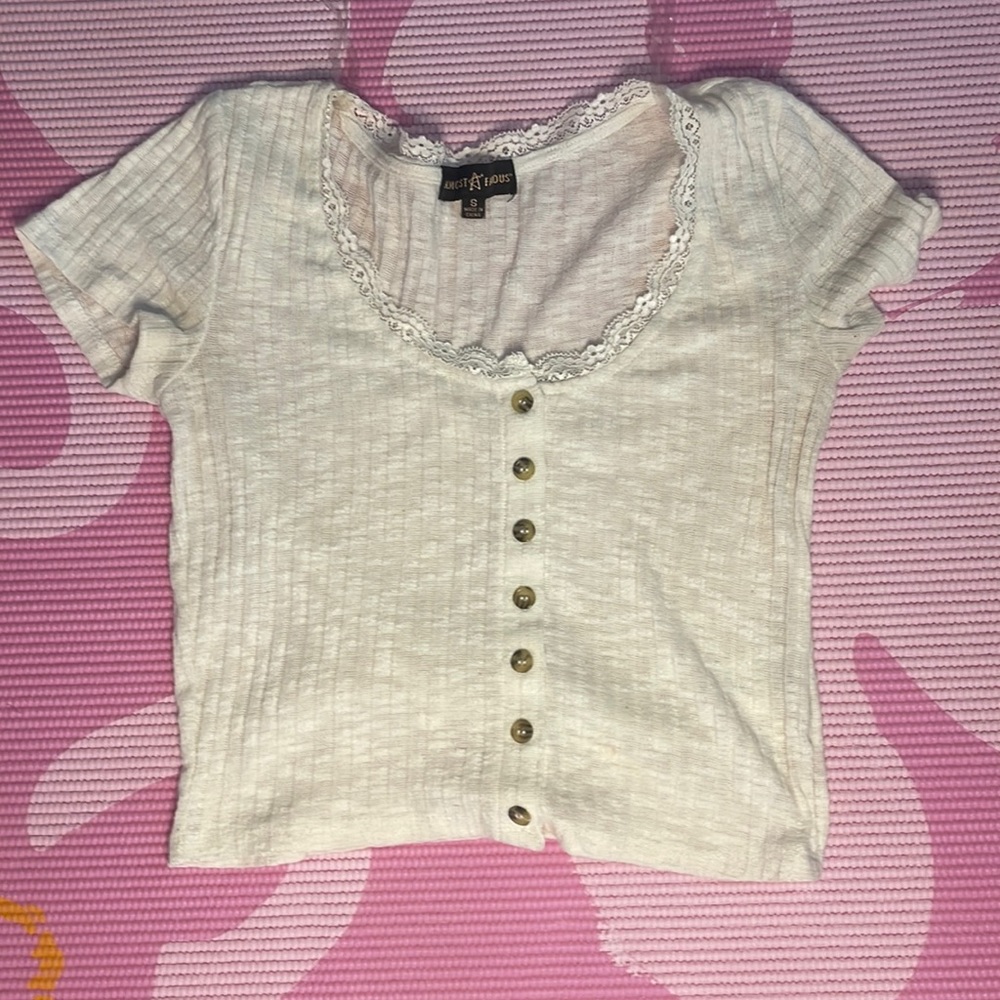 cute white cropped cami